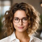 woman with glasses