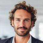 man with curly hair